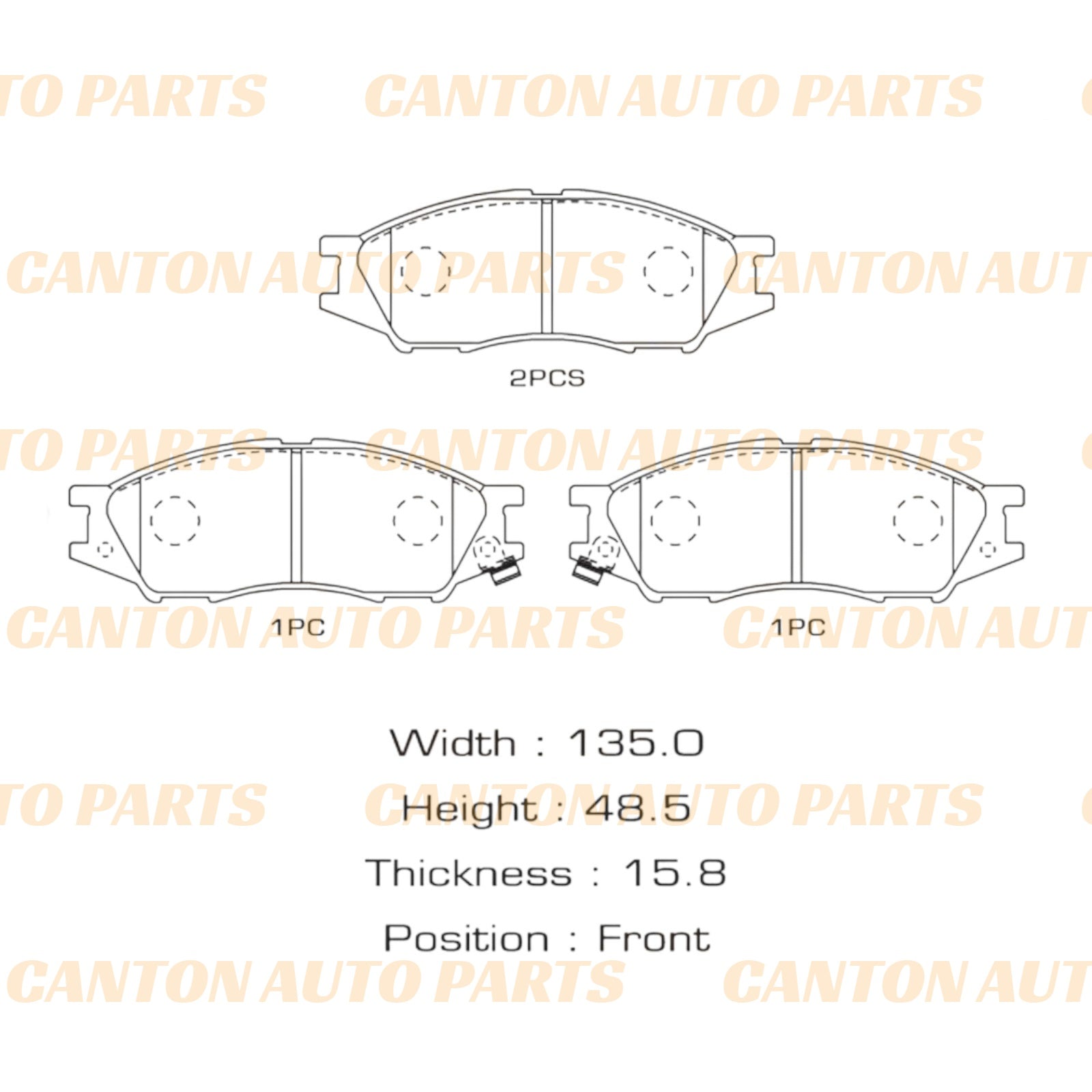 Brand New MSM Front Brake Pad Set for Brake Pads for Nissan Pulsar N16 QG16DE QG18DE 2000-2006