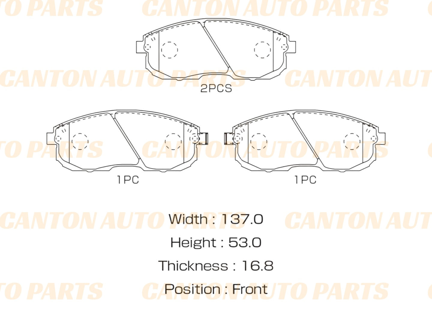 Brand New MSM Front Brake Pad Set for Nissan Maxima J31 2003-2009