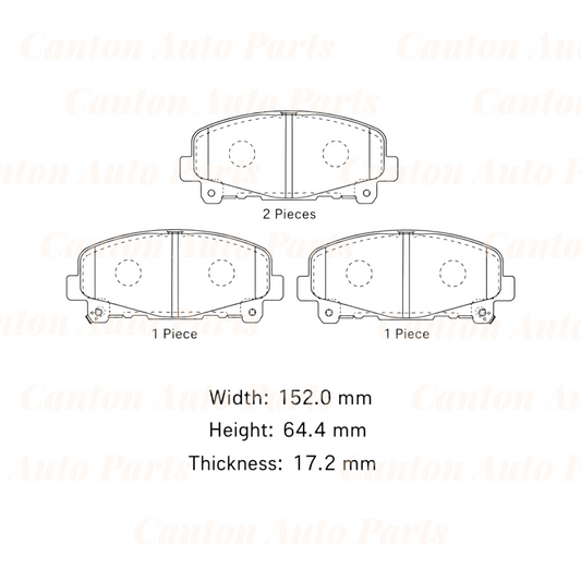 MSM High Quality Ceramic Front Brake Pad Set for Honda Accord CU Euro 2.4L 3.5L 2008-2015