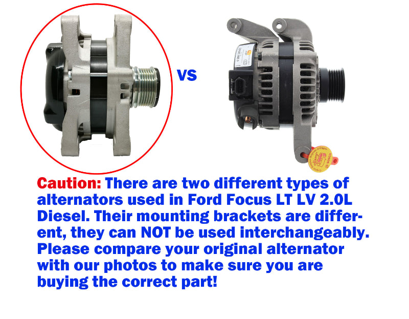 Ford Focus LT LV Alternator Comparison 