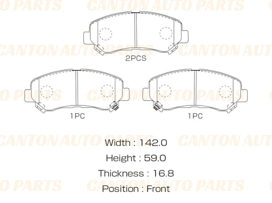 Front Brake Pad Set for Nissan Dualis J10 Qashqai J10 X-TRAIL T31