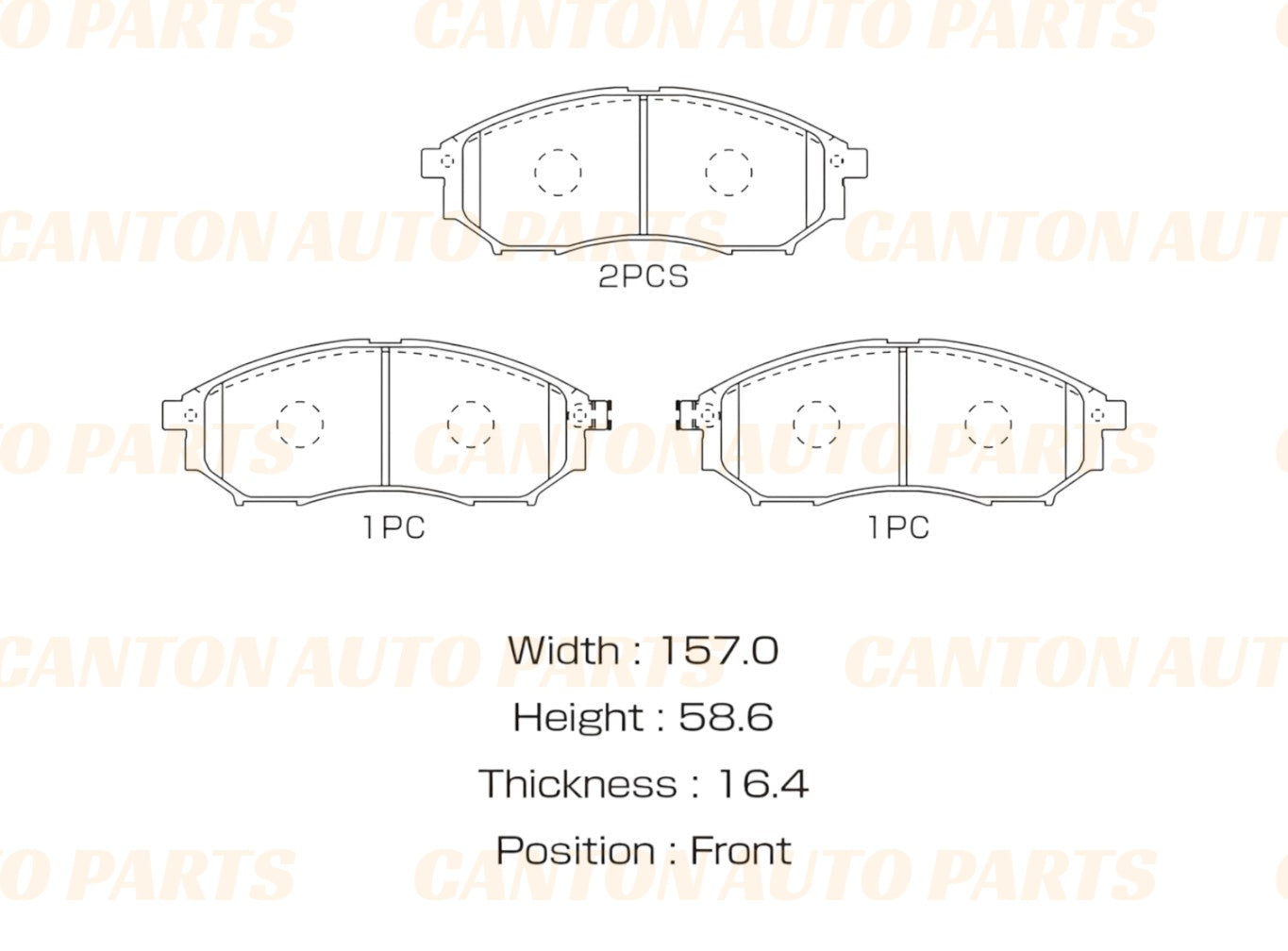 Front Brake Pads for Nissan Murano Z51 V6 3.5L VQ35DE 07/2011-2016