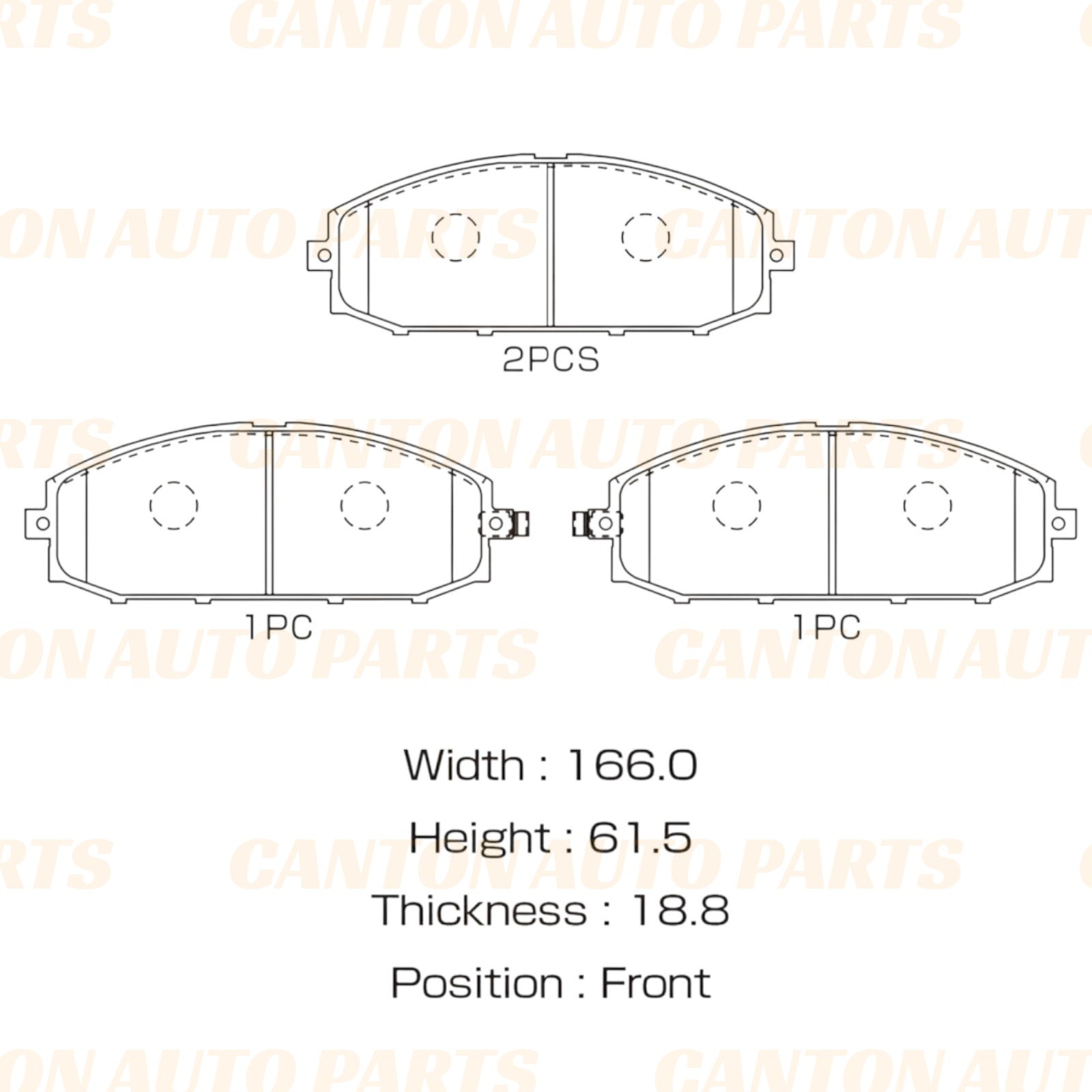 Front Brake Pads for Nissan Patrol GU Y61 1997~2016 4WD Safari 4x4