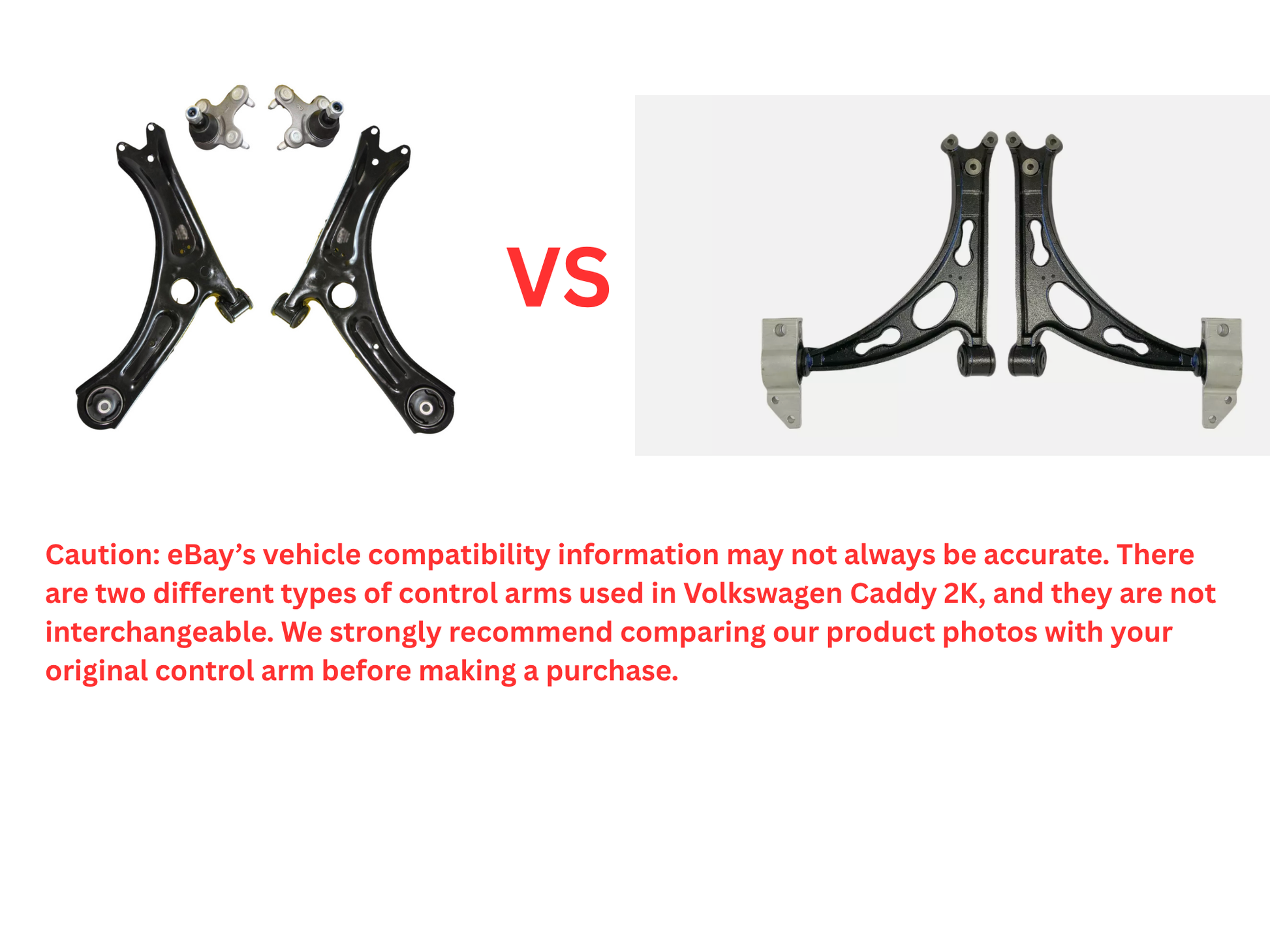 New Pair Front Lower Control Arm&Ball Joint For VOLKSWAGEN CADDY 2K/2KN/SA 2010-2020