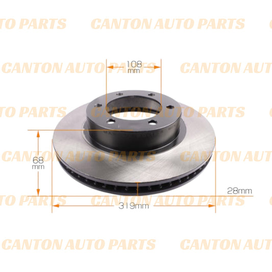 MSM High Quality Front Brake Disc Rotors for Toyota Hilux KUN26 GGN25 TGN126 GUN125 GUN126 05/2020 to onwards