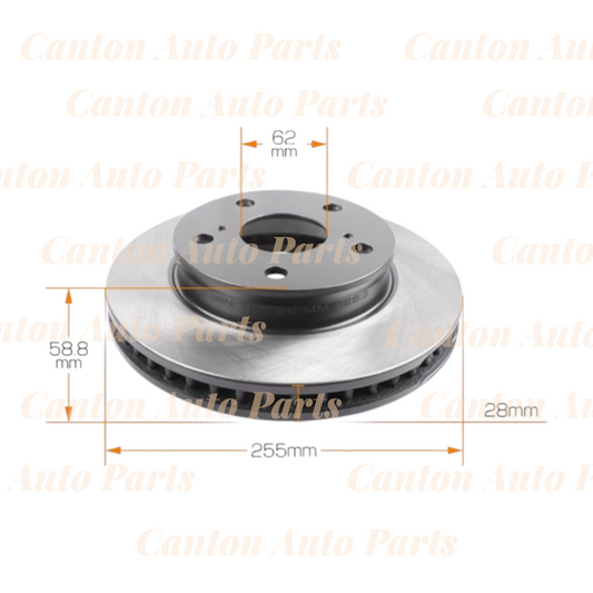 New MSM Front Brake Disc Rotors Pair for Toyota Hilux GGN15R TGN16R KUN16R 2WD 2005-08/2008