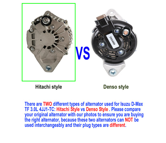 New Alternator for Isuzu D-Max TF Holden RC RA 3.0L Turbo Diesel 4JJ1-TC 2008-16 (Hitachi Style)