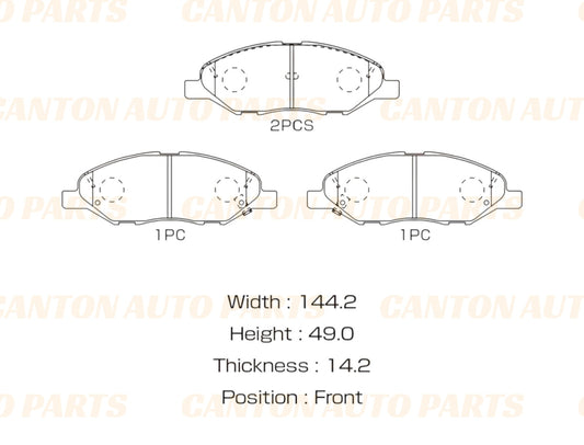 New MSM Front Brake Pad Set for Nissan Tiida C11 2006-2013 JAPAN Made Model