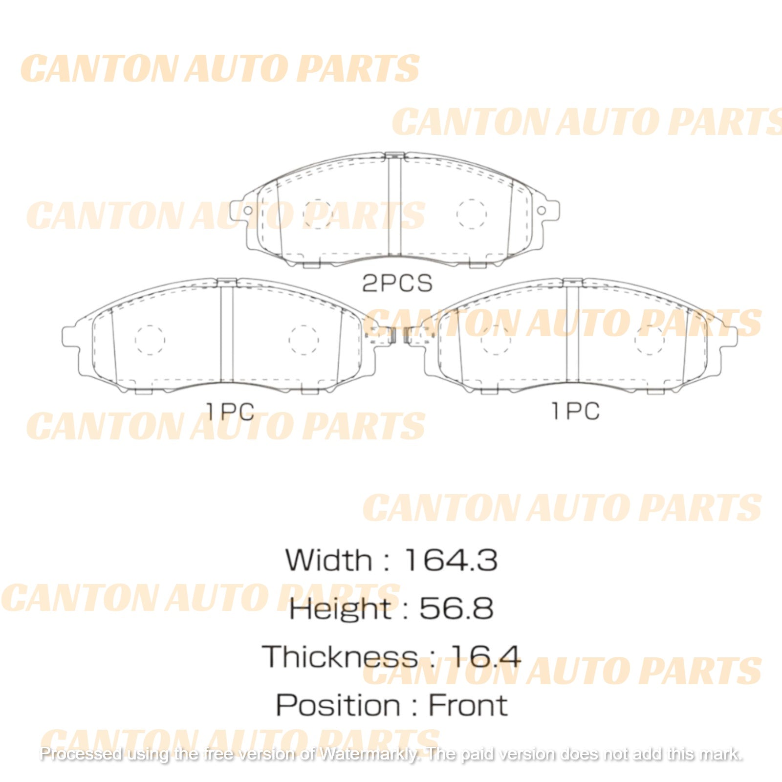 New MSM Front Brake Pads for Nissan Navara D22 1997-2016  (For 300mm Disc 4x4 ONLY)