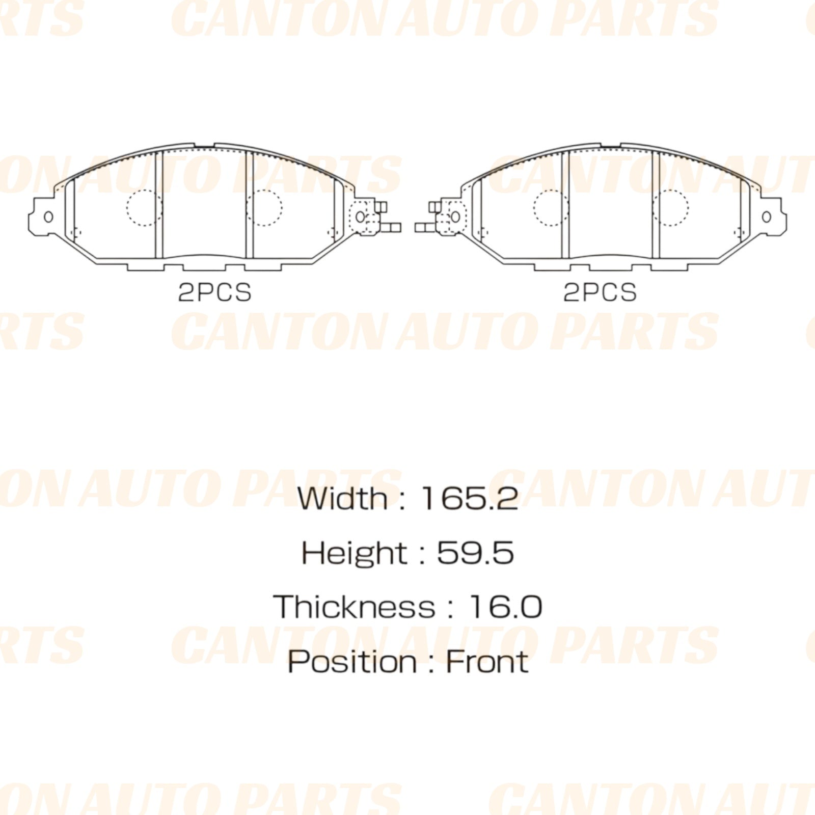 New MSM Front Brake Pads for Nissan Pathfinder R52 2013-2020