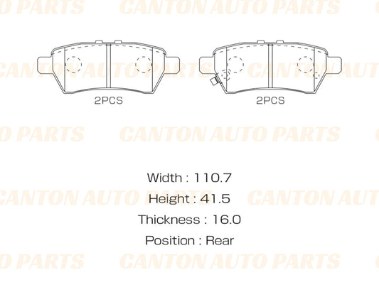 New MSM Rear Brake Pad Set for Nissan Pathfinder R51 4.0L 2.5L VQ40DE YD25DDTi 2005-13