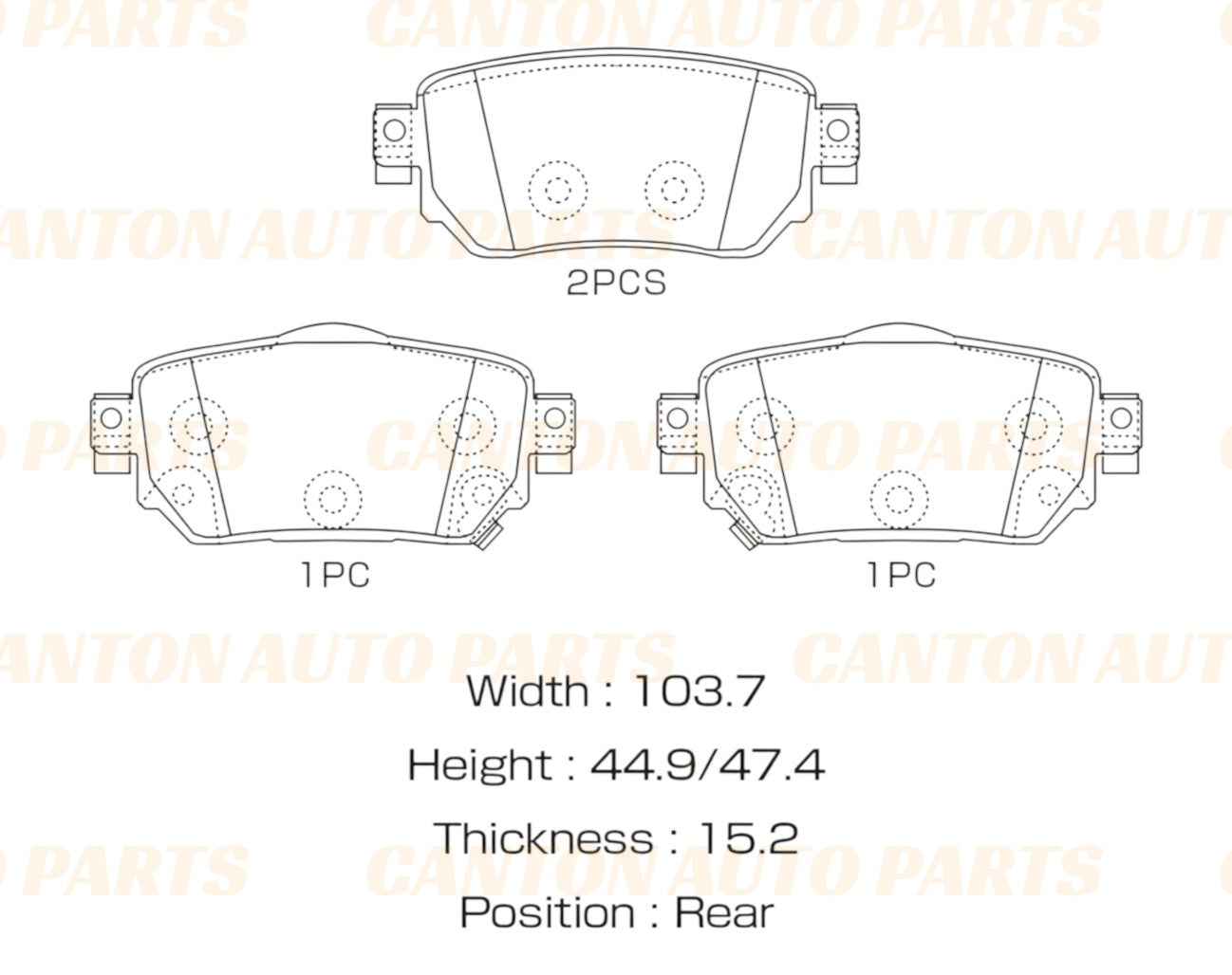New MSM Rear Brake Pad Set for Nissan QASHQAI J11 2014-2022
