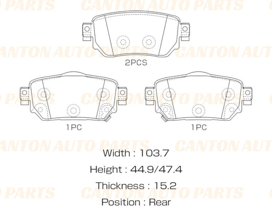 New MSM Rear Brake Pad Set for Nissan QASHQAI J11 2014-2022