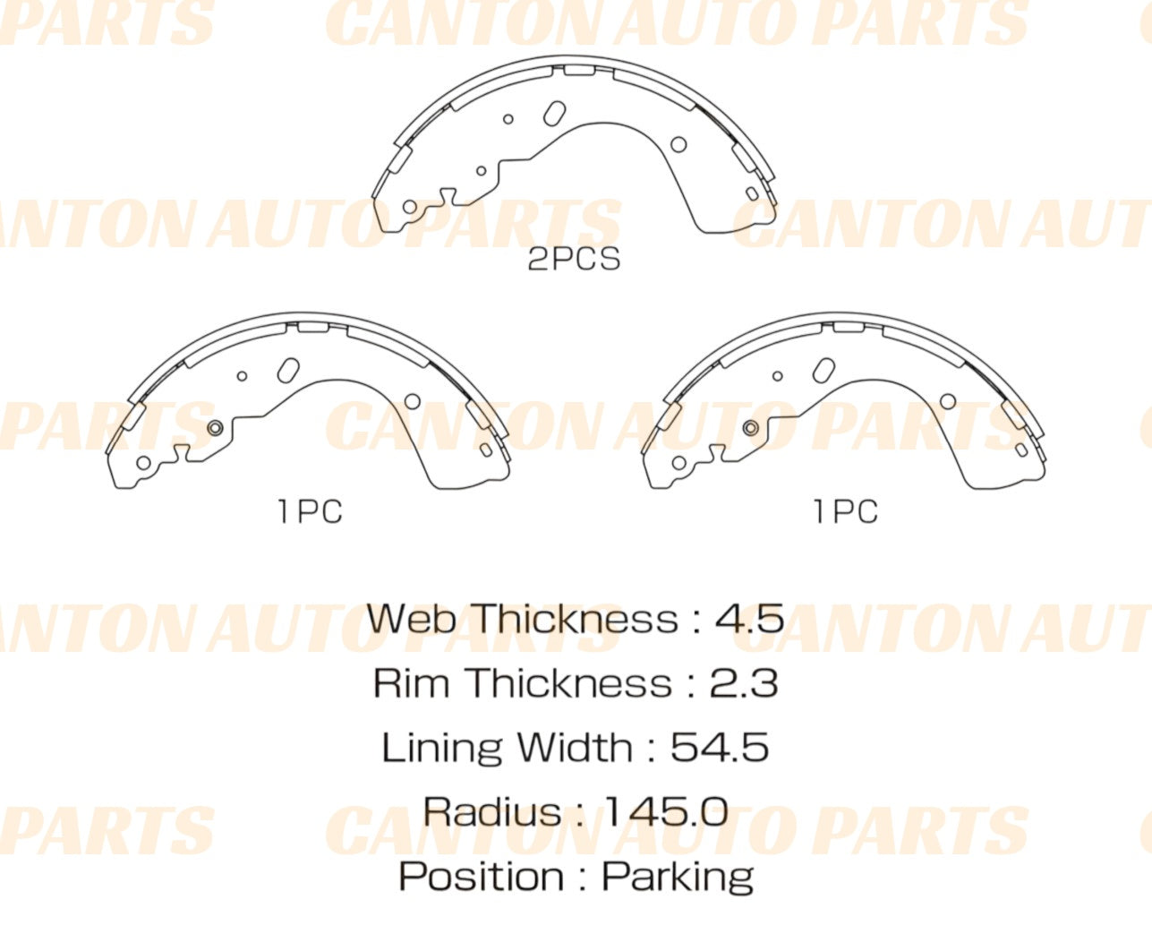 New MSM Rear Brake Shoe Set for Nissan D40 2.5L 4.0L 2008-2015 (BRAKE DRUM MODEL ONLY)