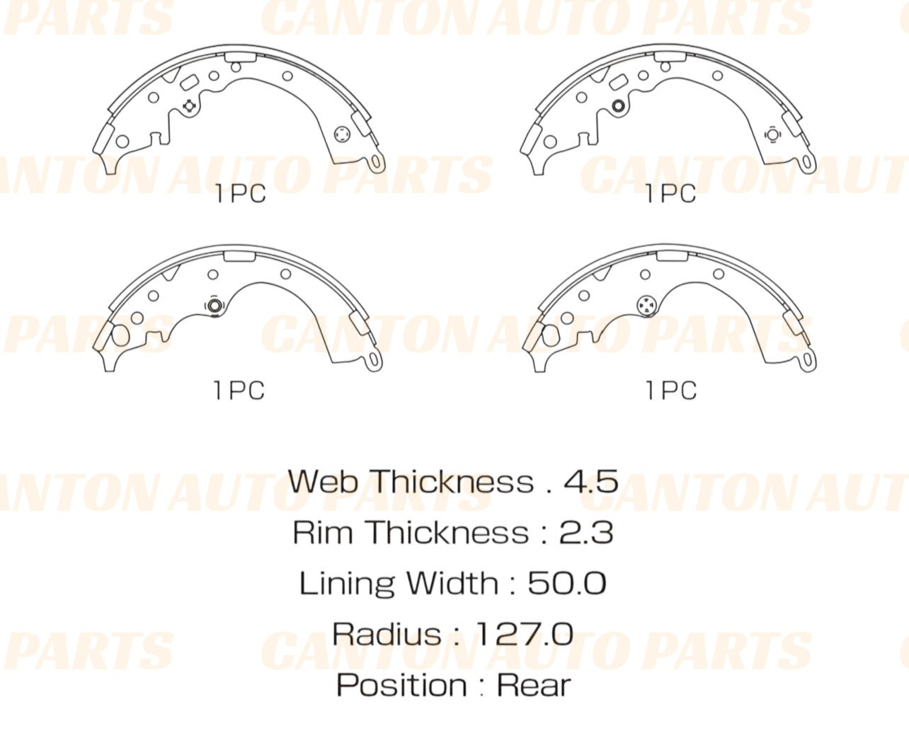 New MSM Rear Brake Shoe Set for Rear Brake Shoes for Toyota HiAce Commuter KDH 200 220 222 TRH201 221 223