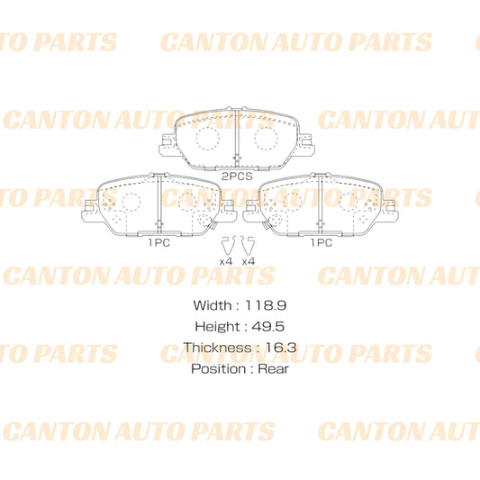 MSM High Quality Ceramic Rear Brake Pad Set for Honda CRV RW 1.5L 2019-2023
