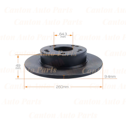 MSM Rear Brake Disc Rotors for Honda Accord CM5 CM6 2003-2008 High Quality