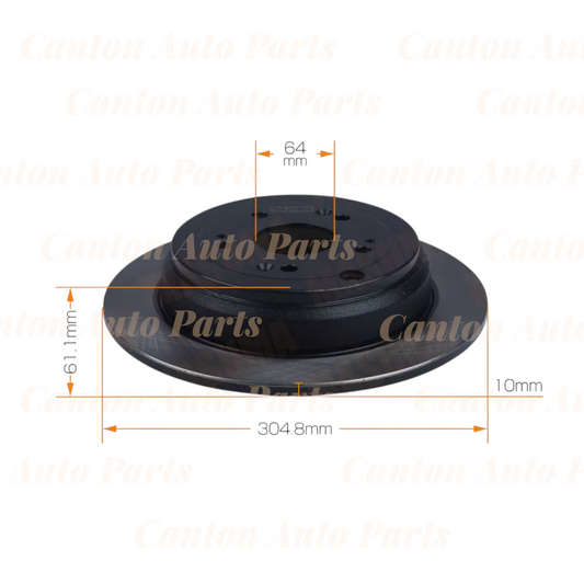 MSM Rear Brake Disc Rotors for Honda Odyssey RC 2014-2020 High Quality