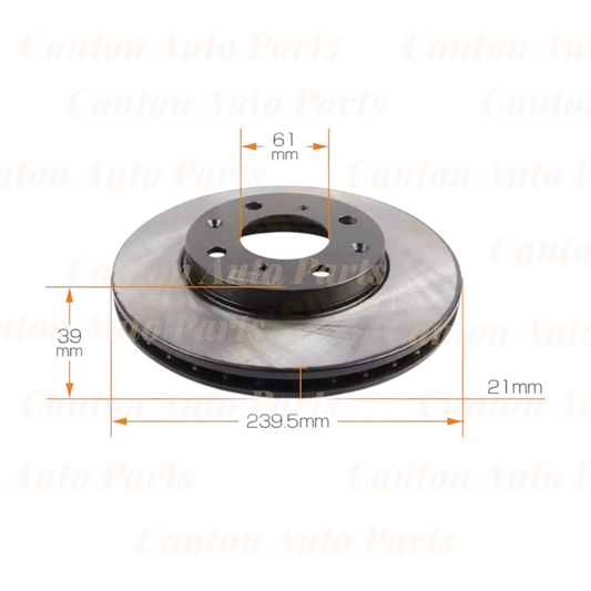 MSM Front Brake Disc Rotors for Honda Jazz GD 2002-2008 High Quality