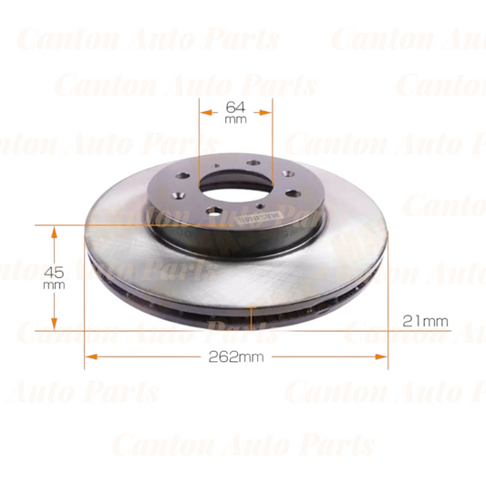MSM Front Brake Disc Rotors for Honda Jazz GK GF 2014-2021 High Quality