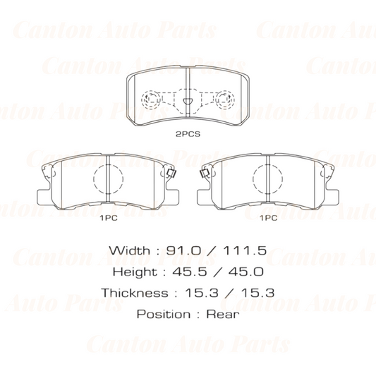 MSM High Quality Ceramic Rear Brake Pads for Mitsubishi Pajero NM NP 2000-2006