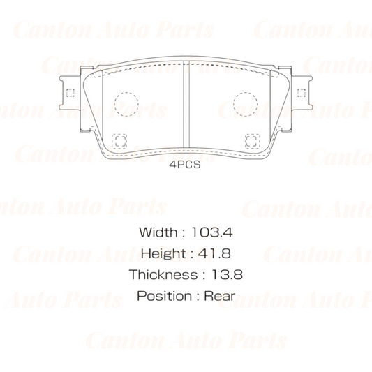 MSM High Quality Ceramic Rear Brake Pads for Mitsubishi Outlander ZJ ZK ZL 2016-ON Electronic Handbrake Only