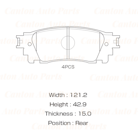 MSM High Quality Ceramic Rear Brake Pads for Lexus NX200 NX300 2014-2021