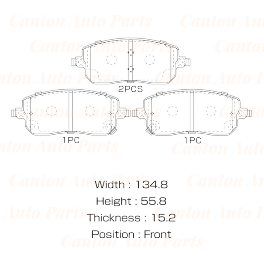 MSM High Quality Ceramic Front Brake Pads for GWM Haval Jolion 1.5L 2021-On