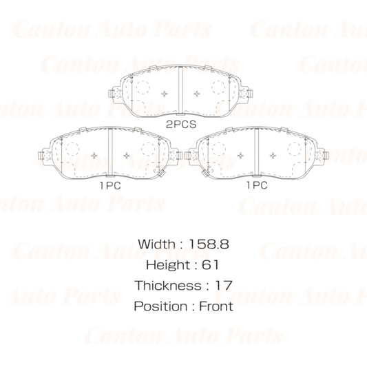 MSM High Quality Ceramic Front Brake Pads for GWM Cannon 2020-2024