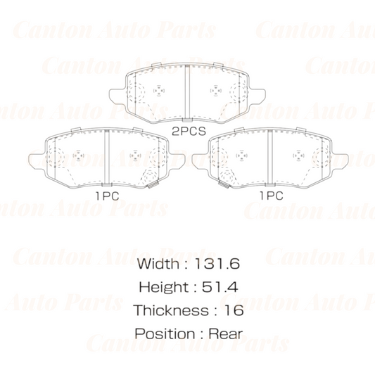 MSM High Quality Ceramic Rear Brake Pads for GWM Cannon 2020-2024