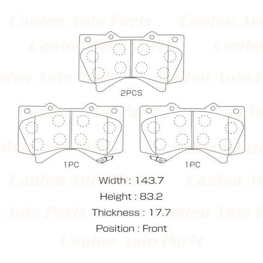 MSM High Quality Ceramic Front Brake Pads for Toyota LandCruiser VDJ76 VDJ78 2007-2017