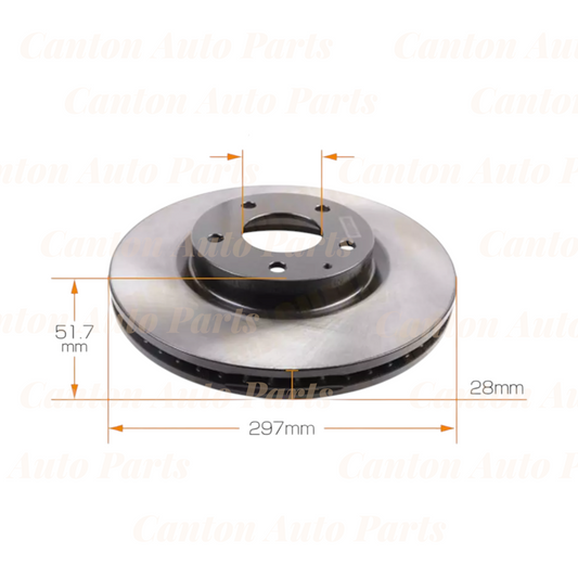 New MSM Front Brake Disc Rotors 297mm for Mazda CX-5 KE 2012-2017 High Quality