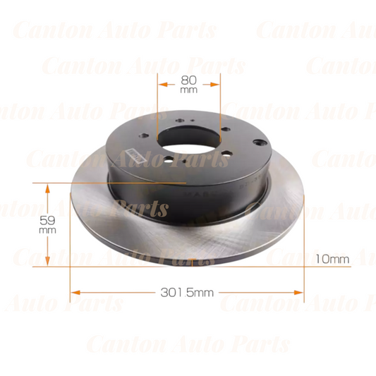 MSM Rear Brake Disc Rotors for Mitsubishi Outlander ZG ZH 2.4L 3.0L 2006-2012