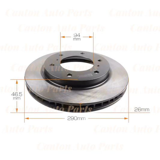 MSM Front Brake Disc Rotors for Mitsubishi Pajero NM NP 2000-2006