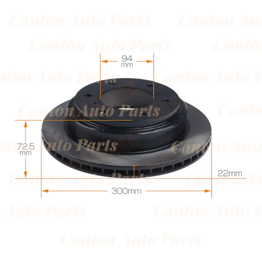 MSM Rear Brake Disc Rotors for Mitsubishi Pajero NM NP 2000-2006