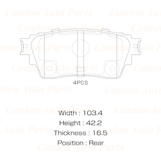 MSM High Quality Ceramic Rear Brake Pads for Mitsubishi Outlander ZM 2.4L 2.5L 2021-2026