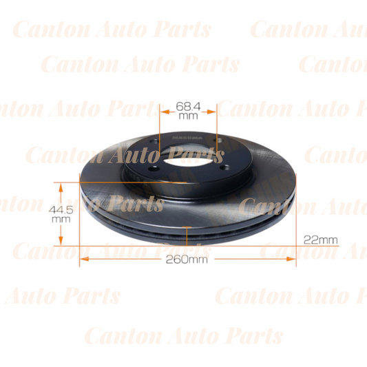 New MSM Front Brake Disc Rotors Pair for Nissan Tiida C11 2006-2011 Direct Fit