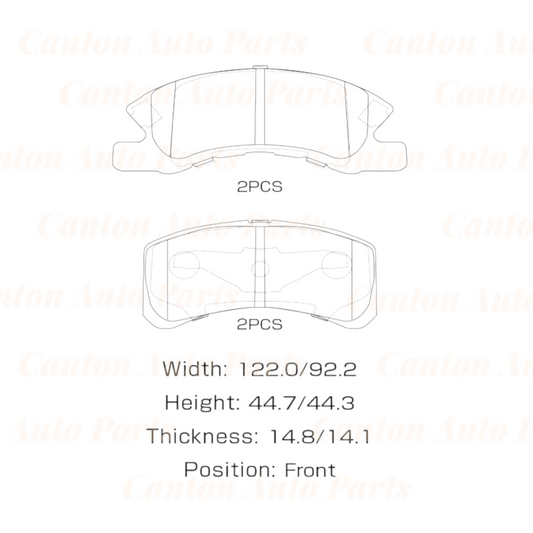 New MSM Ceramic Front Brake Pads for Mitsubishi Mirage LA A03A A13A 1.2L 2013-2023