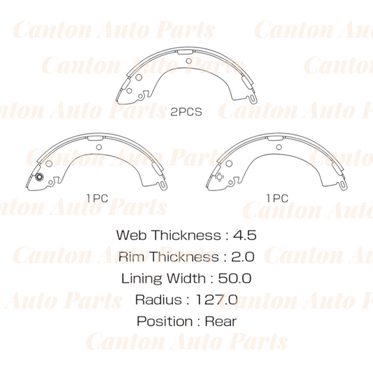 MSM High Quality Rear Brake Shoes for Mitsubishi Triton MK 2WD 2.5L 2.8L 3.0L 1996-2006