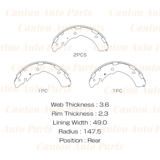 MSM High Quality Rear Brake Shoes for Mitsubishi Triton ML MN MQ 2007-2020
