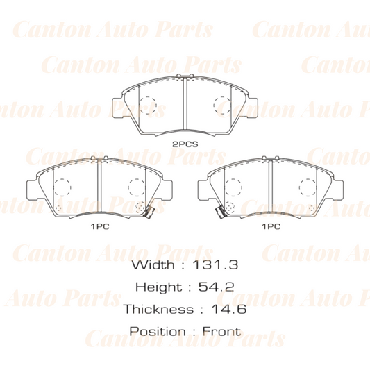 MSM High Quality Ceramic Front Brake Pad Set for Honda Jazz GD1 GD3 2002-2008