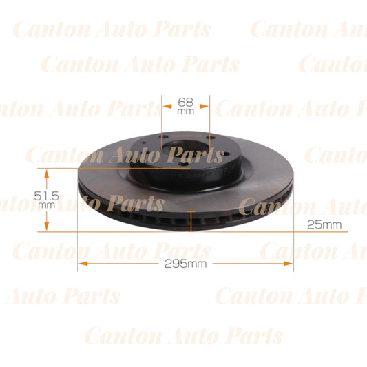 New MSM Front Disc Brake Rotors Pair LH RH for Mazda 3 BM BN 2.0L 2014-19 295mm