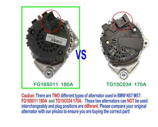 New Alternator for BMW X5 E70 M57TU20D30 3.0L Diesel 07-13 (OEM FG18S011)