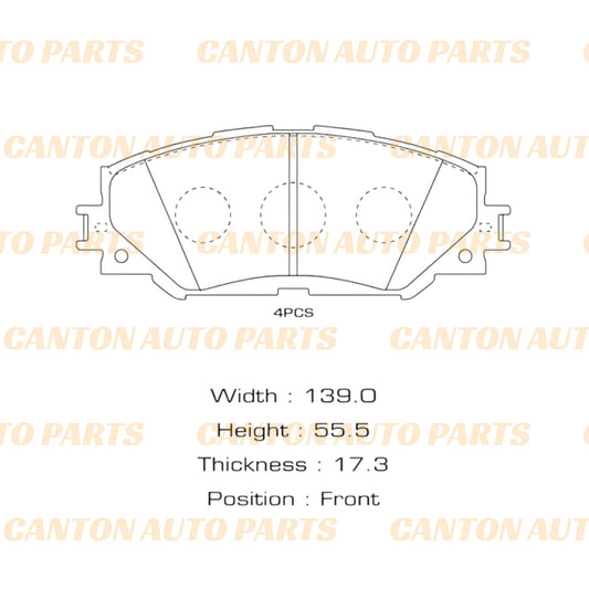 MSM High Quality Front Brake Pad Set for Toyota Corolla ZRE152 ZRE182 2007-2018