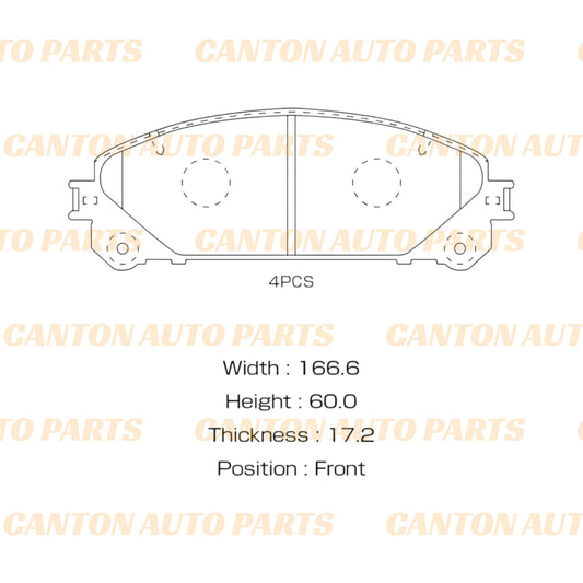 MSM Ceramic Front Brake Pad Set for Toyota Kluger GSU45 50 55 2007-2021