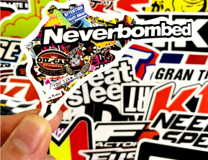 100pcs STICKER BOMB JDM Japanese Racing Car Drift Turbo Funny Decals ...