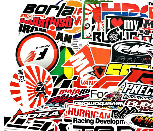 100pcs STICKER BOMB JDM Japanese Racing Car Drift Turbo Funny Decals ...