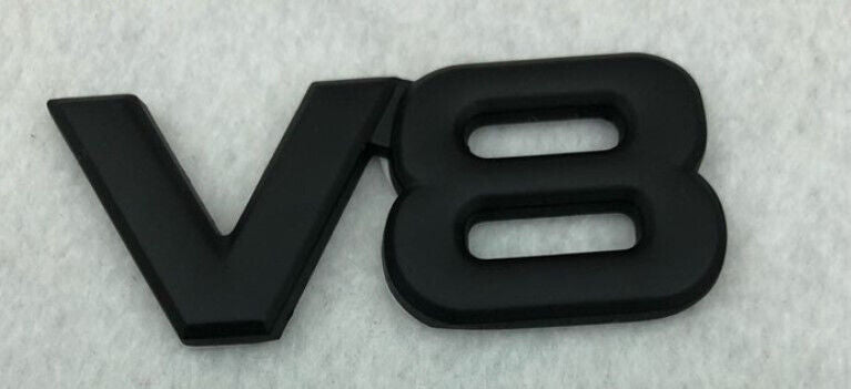 V8 CAR BADGE STICKER 3D EMBLEM UNIVERSAL FIT (BLACK) – Canton Auto Parts