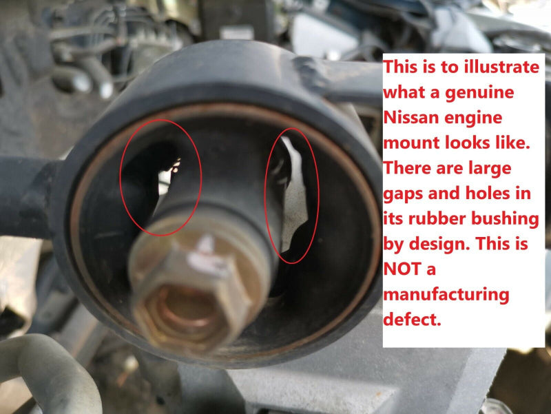 Gaps in engine mount bush
