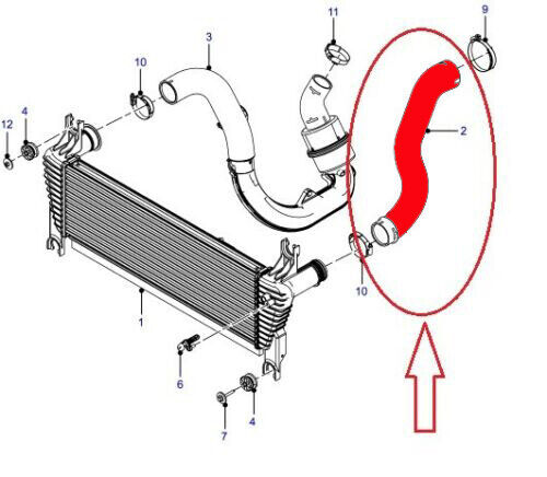 Intercooler Cold Side SILICONE Hose For Ford Ranger PX Mazda BT50 3.2L 2012+